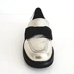 Pantofi casual aurii cu fundita - imagine 4