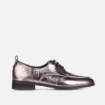 Pantofi casual, piele lacuita, bronze - imagine 2
