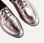Pantofi casual, piele lacuita, bronze - imagine 4