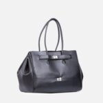 Geanta neagra, piele naturala