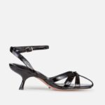 Sandale negre, piele lacuita - imagine 2