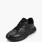 Adidasi negri, piele naturala