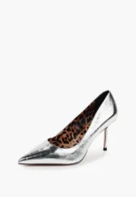 Pantofi argintii, piele lacuita - imagine 3