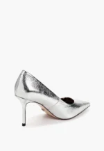 Pantofi argintii, piele lacuita - imagine 5