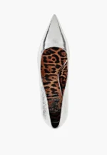 Pantofi argintii, piele lacuita - imagine 4