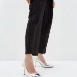 Pantofi argintii, piele lacuita