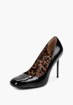 Pantofi piele lacuita, negri - imagine 2