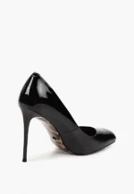 Pantofi piele lacuita, negri - imagine 4