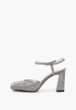 Pantofi decupati cu pietre argintii - imagine 4