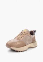 Adidasi piele intoarsa maro, gri - imagine 3