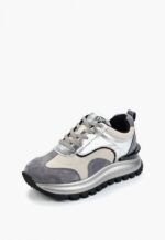 Adidasi argintii, piele intoarsa - imagine 4