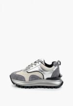 Adidasi argintii, piele intoarsa - imagine 3