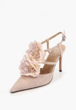 Pantofi decupati, bej, piele intoarsa - imagine 4