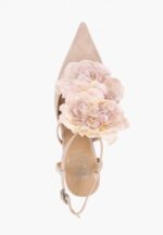 Pantofi decupati, bej, piele intoarsa - imagine 5