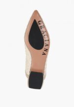 Balerini crem, piele naturala si plasa - imagine 6