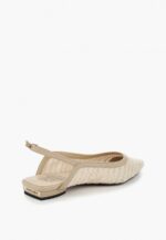 Balerini crem, piele naturala si plasa - imagine 3