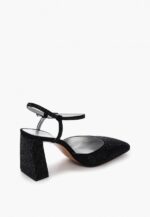 Pantofi decupati cu pietre, negri - imagine 4