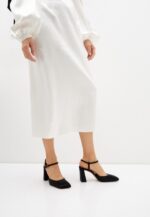 Pantofi decupati cu pietre, negri