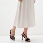 Sandale negre, piele intoarsa, accesoriu floare si pietre c-209