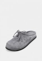 Saboti dama, cu sireturi, piele intoarsa - imagine 2