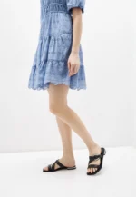 Saboti dama, cu accesoriu argintiu