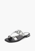 Saboti dama, accesoriu argintiu cu pietre - imagine 3