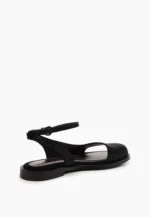 Sandale dama, piele intoarsa, accesoriu pietre - imagine 3