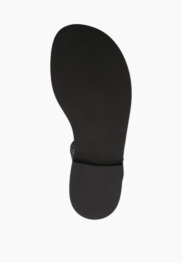 Sandale dama, piele intoarsa, accesoriu pietre - imagine 5