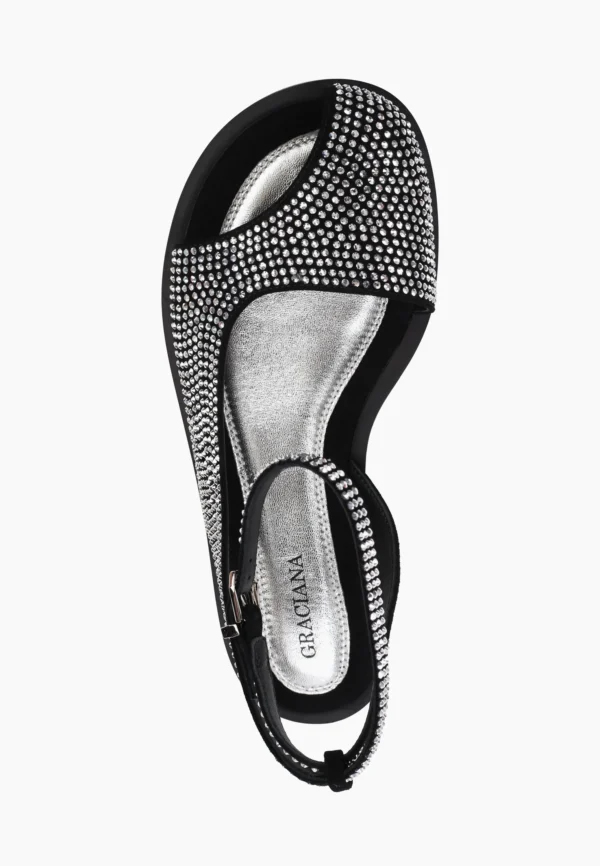 Sandale dama, piele intoarsa cu pietre - imagine 4