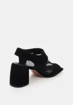 Sandale negre, piele intoarsa - imagine 3