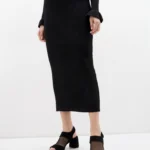 Sandale negre, piele intoarsa