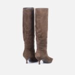 Cizme dama, maro din piele intoarsa C-298 - imagine 4