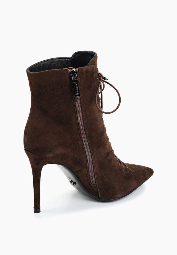 Botine dama maro cu siret din piele intoarsa C-302 - imagine 4