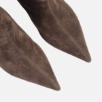 Cizme dama, maro din piele intoarsa C-298 - imagine 3