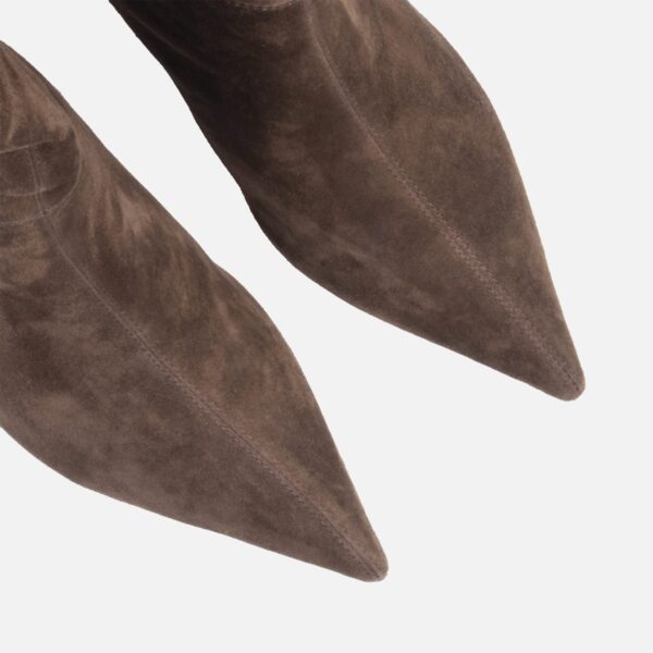 Cizme dama, maro din piele intoarsa C-298 - imagine 3