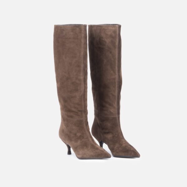 Cizme dama, maro din piele intoarsa C-298 - imagine 5