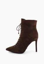 Botine dama maro cu siret din piele intoarsa C-302 - imagine 2