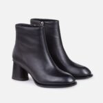 Botine dama negre din piele naturala