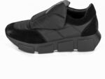 Sneakers negri, piele intoarsa - imagine 2