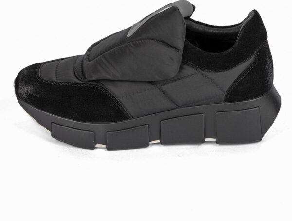 Sneakers negri, piele intoarsa - imagine 2