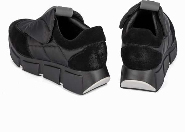 Sneakers negri, piele intoarsa - imagine 3