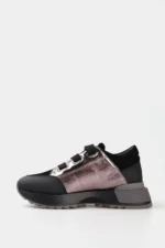 Sneakers dama negri, piele naturala - imagine 3