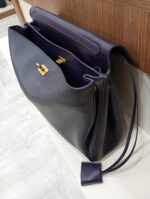 Geanta violet, piele naturala - imagine 5