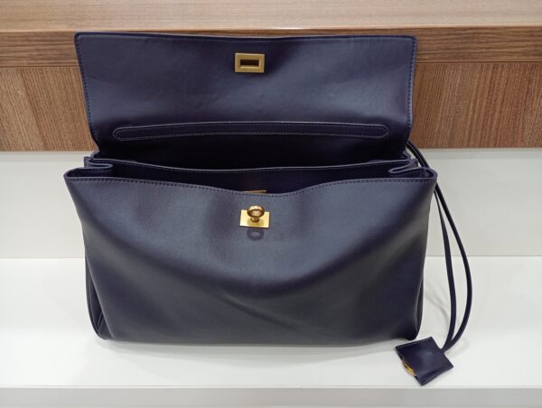 Geanta violet, piele naturala - imagine 4