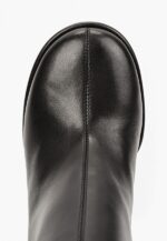 Botine negre din piele naturala, toc clepsidra - imagine 5