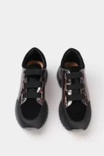 Sneakers dama negri, piele naturala - imagine 2
