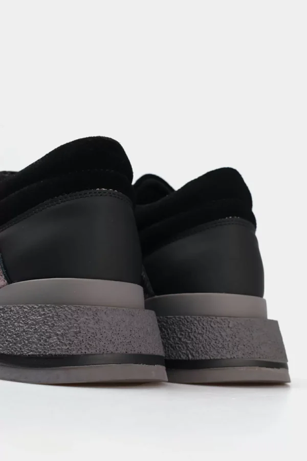 Sneakers dama negri, piele naturala - imagine 5