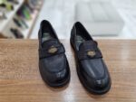 Mocasini "penny loafer" din piele naturala, negri c-455