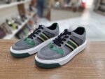 Pantofi sport gri cu talpa alba si detalii verzi c-474 - imagine 6