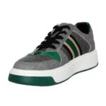 Pantofi sport gri cu talpa alba si detalii verzi c-474 - imagine 7